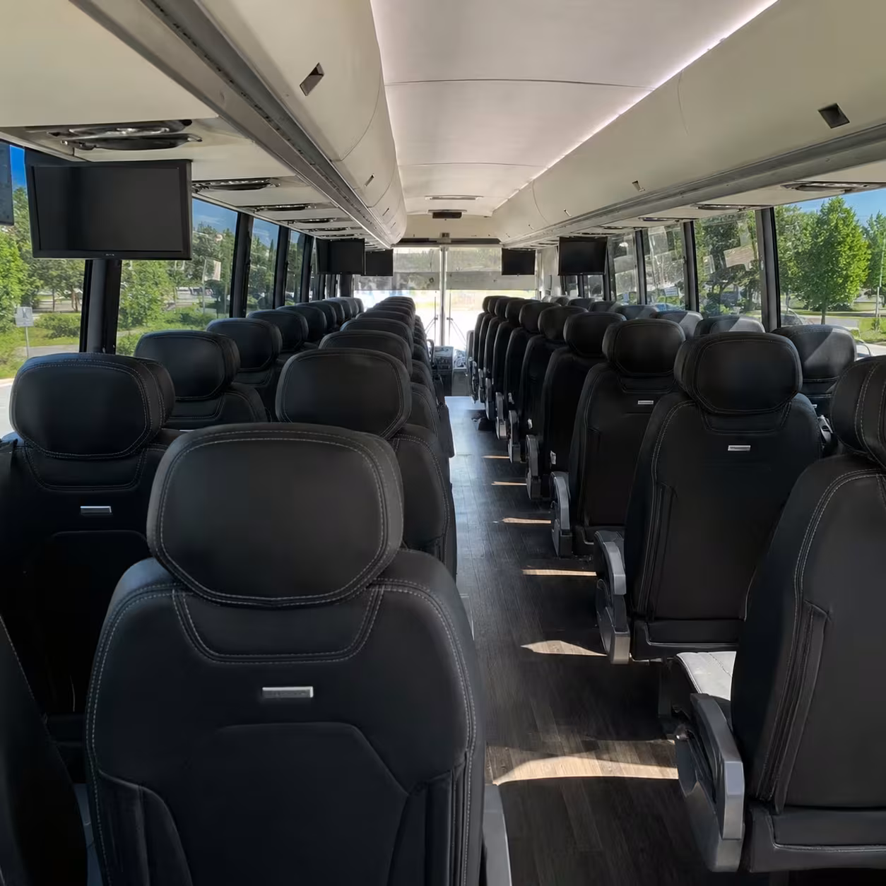 56 passenger charter bus interior